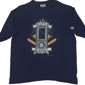 Vintage‎ Seattle Mariner's MLB 90's Rare Logo Athletic Graphic T-Shirt Size XL